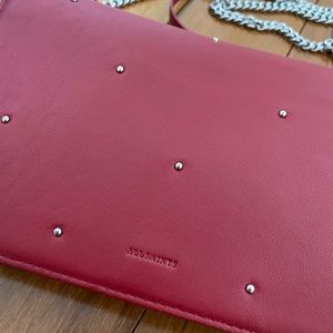 All saints red crossbody bag